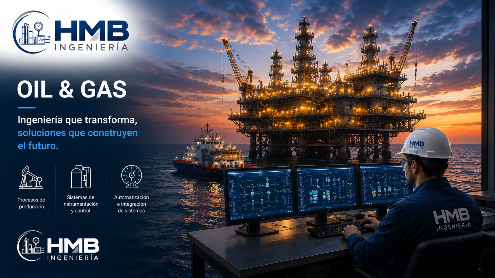 Instalación industrial Oil & Gas y operación de sistemas de control
