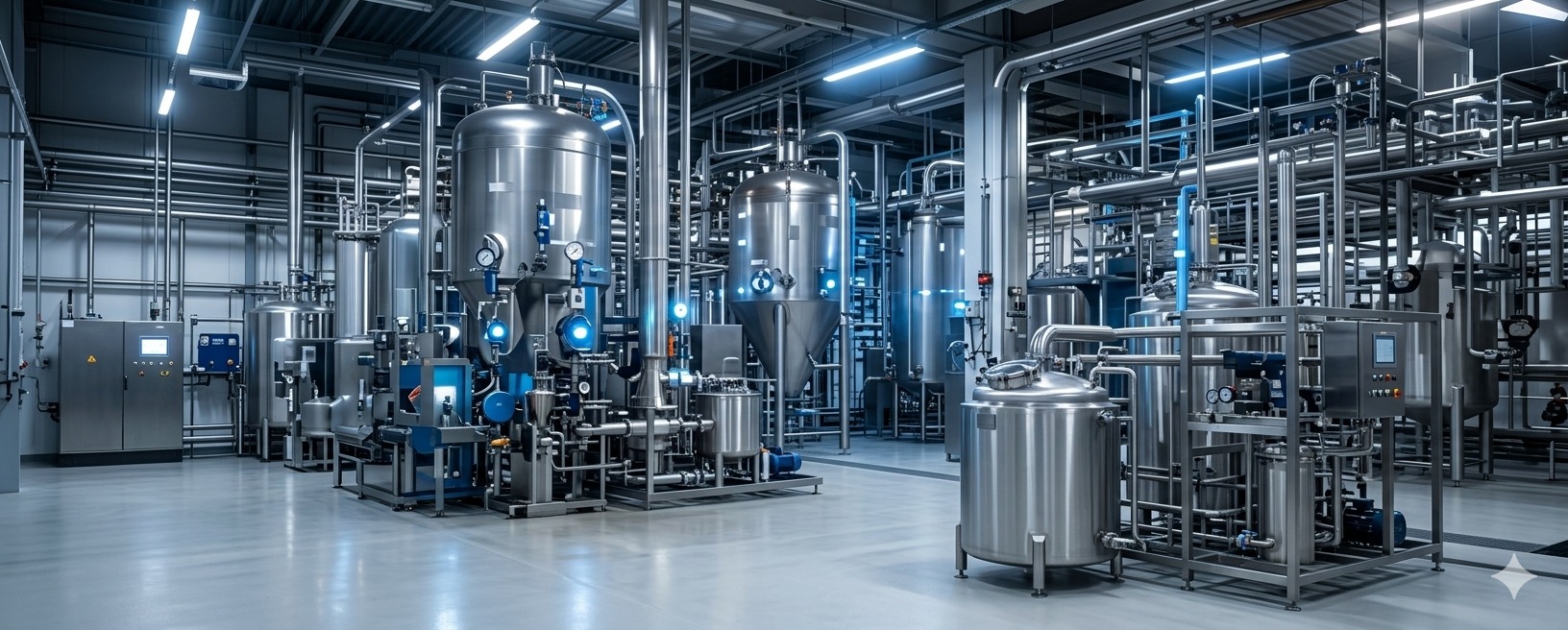 Equipos de proceso, tuberías e instrumentación en una planta industrial